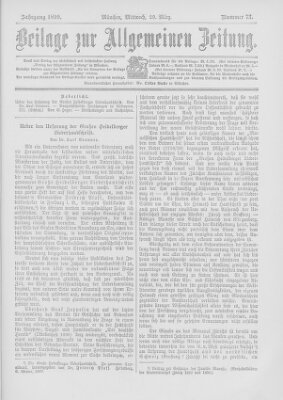 Allgemeine Zeitung Mittwoch 29. März 1899