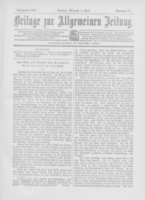 Allgemeine Zeitung Mittwoch 5. April 1899