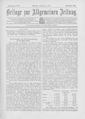 Allgemeine Zeitung Dienstag 9. Mai 1899