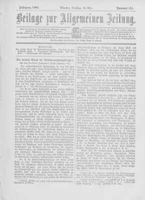 Allgemeine Zeitung Dienstag 16. Mai 1899