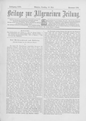 Allgemeine Zeitung Samstag 27. Mai 1899