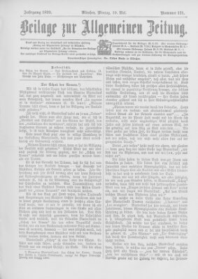 Allgemeine Zeitung Montag 29. Mai 1899