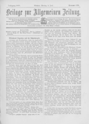 Allgemeine Zeitung Montag 5. Juni 1899