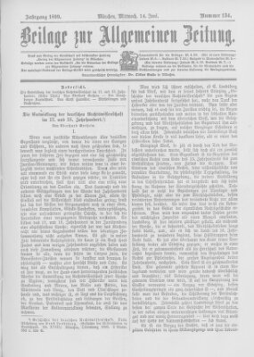 Allgemeine Zeitung Mittwoch 14. Juni 1899