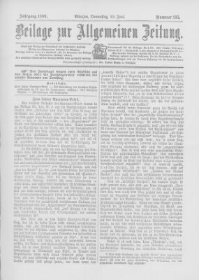 Allgemeine Zeitung Donnerstag 15. Juni 1899