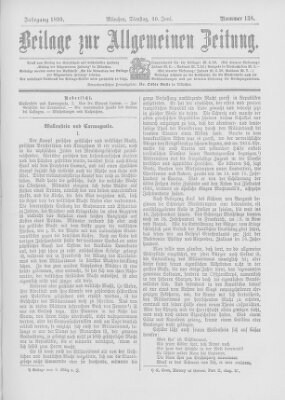 Allgemeine Zeitung Dienstag 20. Juni 1899