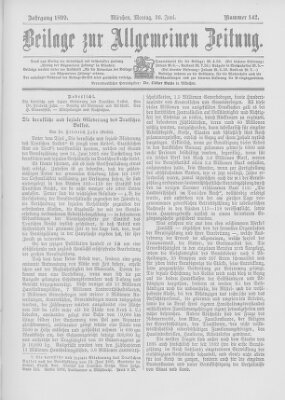 Allgemeine Zeitung Montag 26. Juni 1899