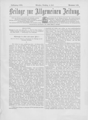 Allgemeine Zeitung Dienstag 4. Juli 1899