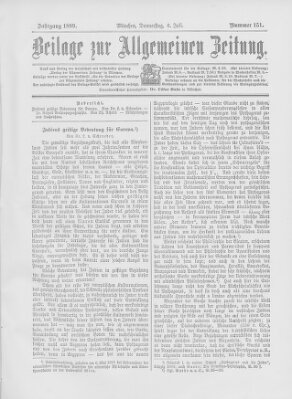 Allgemeine Zeitung Donnerstag 6. Juli 1899