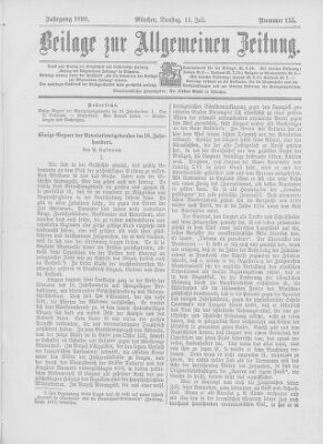 Allgemeine Zeitung Dienstag 11. Juli 1899