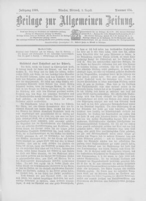 Allgemeine Zeitung Mittwoch 2. August 1899