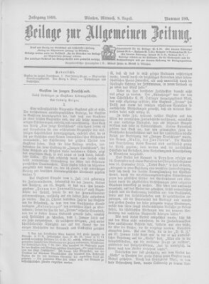 Allgemeine Zeitung Mittwoch 9. August 1899