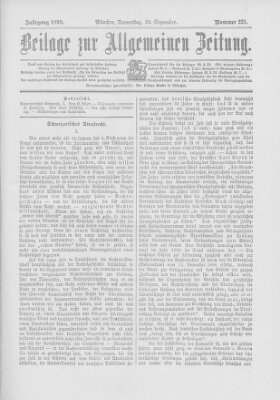 Allgemeine Zeitung Donnerstag 28. September 1899