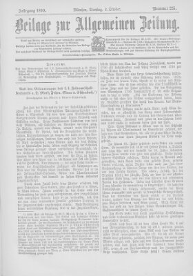 Allgemeine Zeitung Dienstag 3. Oktober 1899