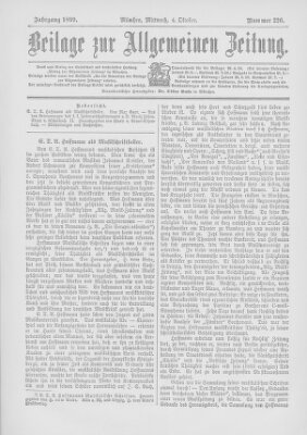 Allgemeine Zeitung Mittwoch 4. Oktober 1899