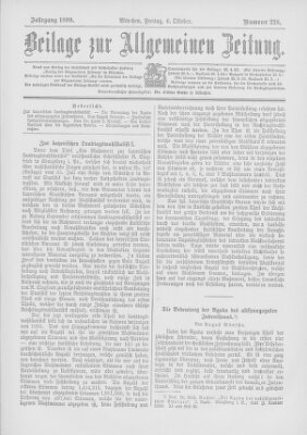 Allgemeine Zeitung Freitag 6. Oktober 1899