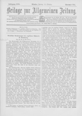 Allgemeine Zeitung Freitag 13. Oktober 1899