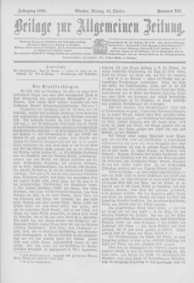 Allgemeine Zeitung Montag 23. Oktober 1899