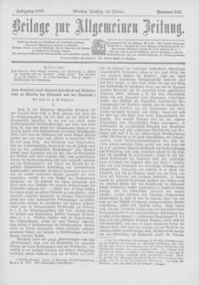 Allgemeine Zeitung Dienstag 24. Oktober 1899