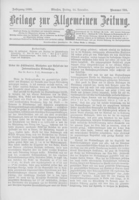 Allgemeine Zeitung Freitag 24. November 1899