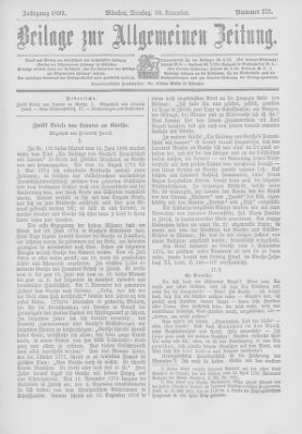 Allgemeine Zeitung Dienstag 28. November 1899