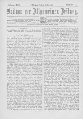 Allgemeine Zeitung Dienstag 5. Dezember 1899