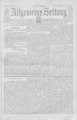 Allgemeine Zeitung Dienstag 2. Januar 1900