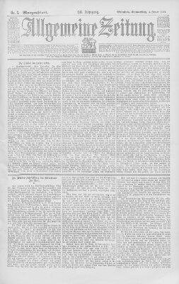 Allgemeine Zeitung Donnerstag 4. Januar 1900