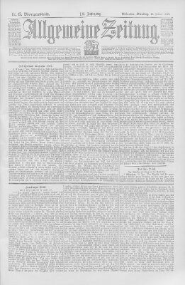 Allgemeine Zeitung Dienstag 16. Januar 1900