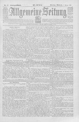 Allgemeine Zeitung Mittwoch 17. Januar 1900