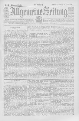 Allgemeine Zeitung Freitag 19. Januar 1900