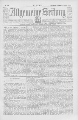 Allgemeine Zeitung Sonntag 21. Januar 1900