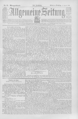 Allgemeine Zeitung Samstag 27. Januar 1900