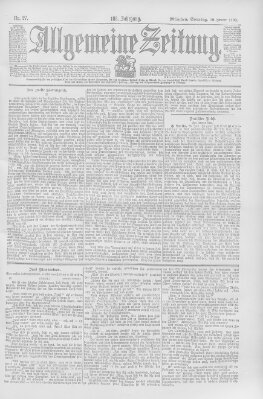 Allgemeine Zeitung Sonntag 28. Januar 1900