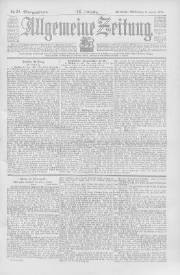 Allgemeine Zeitung Mittwoch 31. Januar 1900