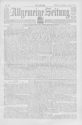 Allgemeine Zeitung Sonntag 4. Februar 1900