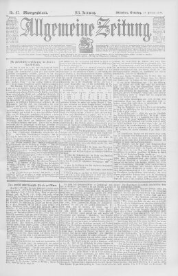 Allgemeine Zeitung Samstag 17. Februar 1900