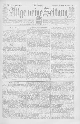 Allgemeine Zeitung Samstag 24. Februar 1900