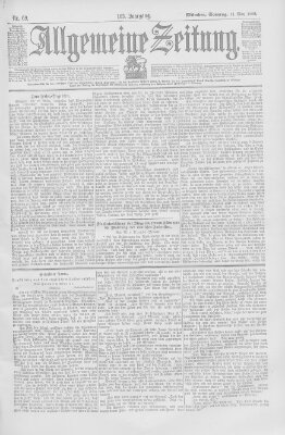 Allgemeine Zeitung Sonntag 11. März 1900