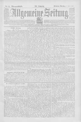 Allgemeine Zeitung Samstag 17. März 1900