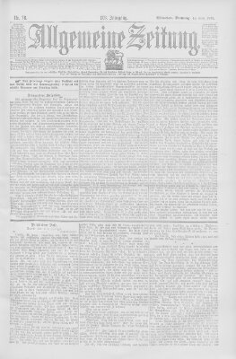 Allgemeine Zeitung Sonntag 18. März 1900