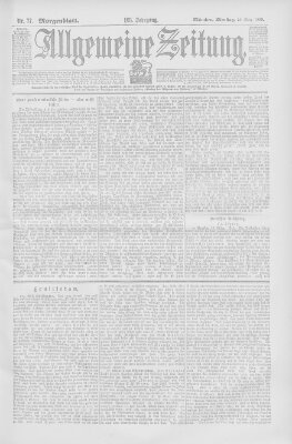 Allgemeine Zeitung Dienstag 20. März 1900