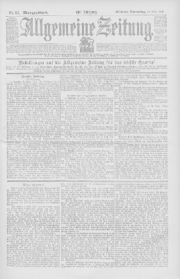 Allgemeine Zeitung Donnerstag 29. März 1900