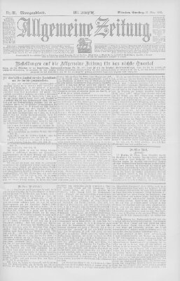 Allgemeine Zeitung Samstag 31. März 1900