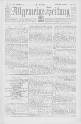 Allgemeine Zeitung Mittwoch 4. April 1900