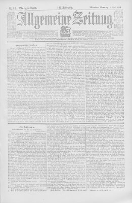 Allgemeine Zeitung Sonntag 8. April 1900