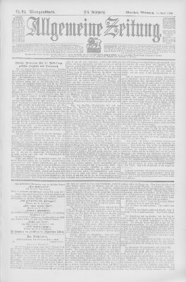 Allgemeine Zeitung Mittwoch 11. April 1900