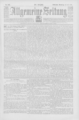 Allgemeine Zeitung Sonntag 15. April 1900