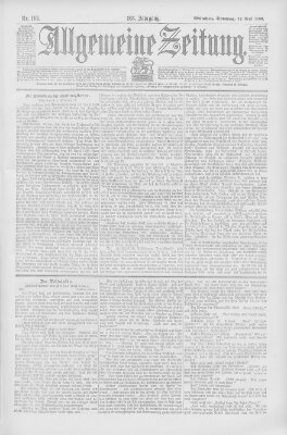 Allgemeine Zeitung Sonntag 22. April 1900