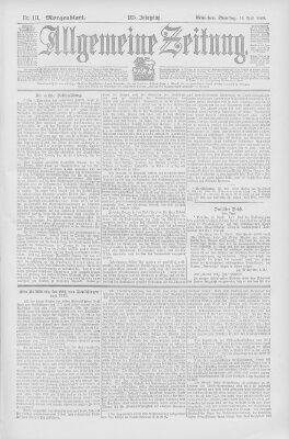 Allgemeine Zeitung Dienstag 24. April 1900